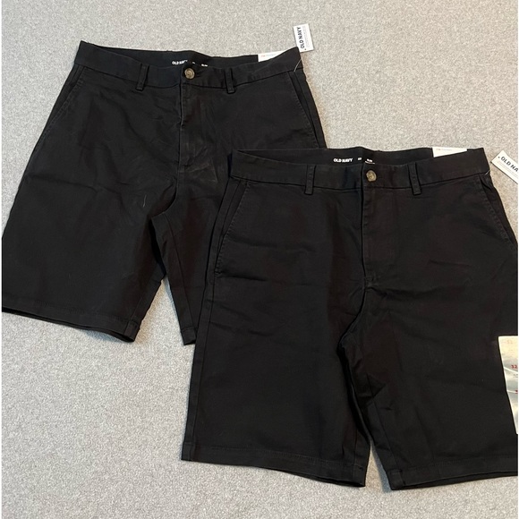 Old Navy TWO PACK Men’s Black Shorts - Picture 1 of 12